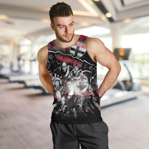 Step Into Horror Domain Saints Football Men Tank Top Halloween Horror Movie Characters - Aussie Hoodie