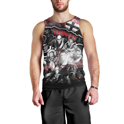 Step Into Horror Domain Saints Football Men Tank Top Halloween Horror Movie Characters - Aussie Hoodie