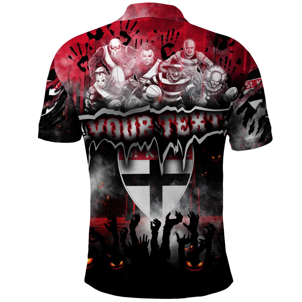 Step Into Horror Domain Saints Football Polo Shirt Halloween Horror Movie Characters - Aussie Hoodie
