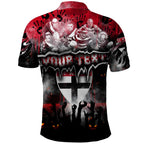 Step Into Horror Domain Saints Football Polo Shirt Halloween Horror Movie Characters - Aussie Hoodie