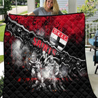 Step Into Horror Domain Saints Football Quilt Halloween Horror Movie Characters - Aussie Hoodie