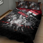 Step Into Horror Domain Saints Football Quilt Bed Set Halloween Horror Movie Characters - Aussie Hoodie