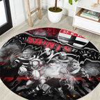 Step Into Horror Domain Saints Football Round Carpet Halloween Horror Movie Characters - Aussie Hoodie