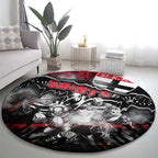 Step Into Horror Domain Saints Football Round Carpet Halloween Horror Movie Characters - Aussie Hoodie