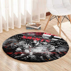 Step Into Horror Domain Saints Football Round Carpet Halloween Horror Movie Characters - Aussie Hoodie