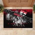 Step Into Horror Domain Saints Football Rubber Doormat Halloween Horror Movie Characters - Aussie Hoodie