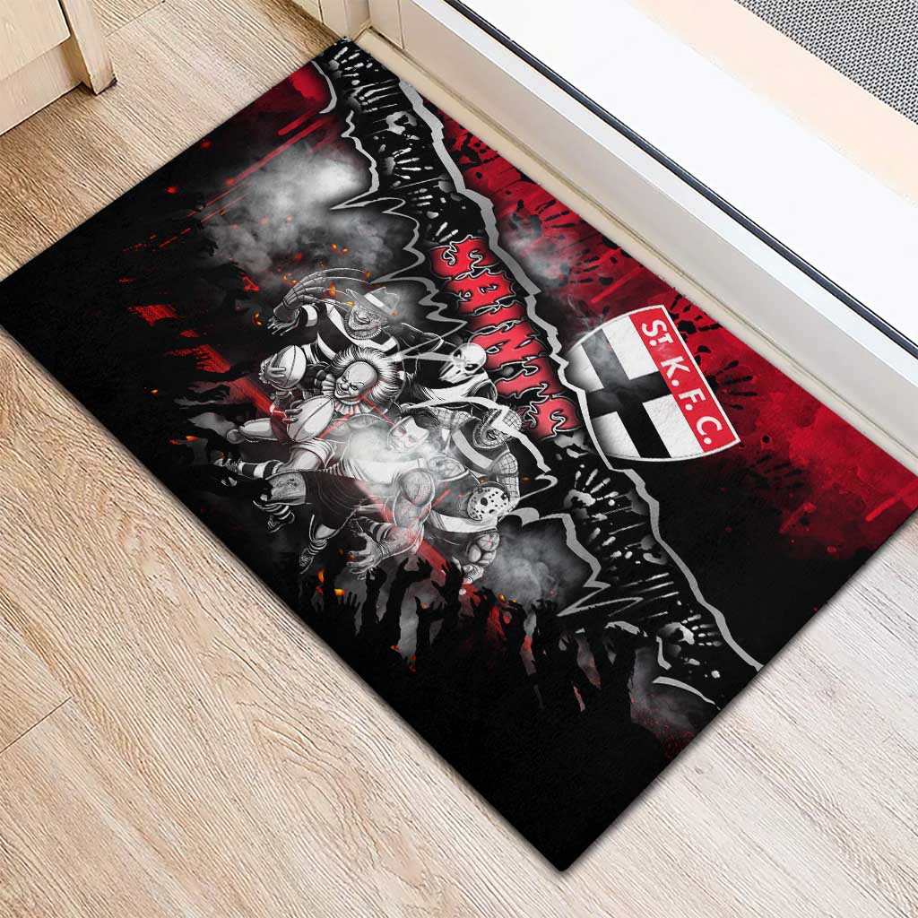 Step Into Horror Domain Saints Football Rubber Doormat Halloween Horror Movie Characters - Aussie Hoodie