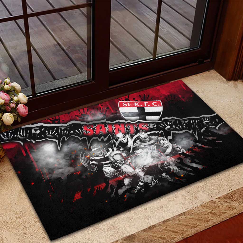 Step Into Horror Domain Saints Football Rubber Doormat Halloween Horror Movie Characters - Aussie Hoodie