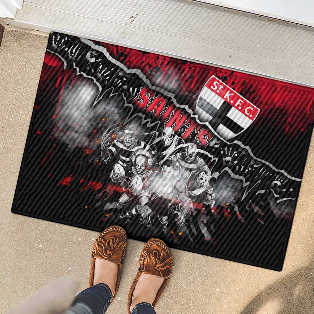 Step Into Horror Domain Saints Football Rubber Doormat Halloween Horror Movie Characters - Aussie Hoodie
