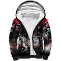 Step Into Horror Domain Saints Football Sherpa Hoodie Halloween Horror Movie Characters - Aussie Hoodie