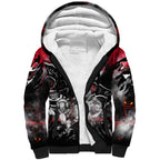 Step Into Horror Domain Saints Football Sherpa Hoodie Halloween Horror Movie Characters - Aussie Hoodie