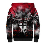 Step Into Horror Domain Saints Football Sherpa Hoodie Halloween Horror Movie Characters - Aussie Hoodie
