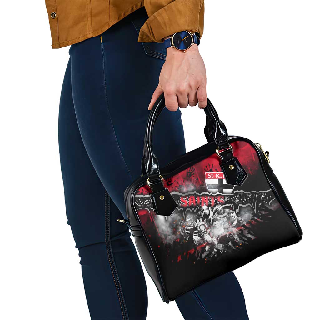 Step Into Horror Domain Saints Football Shoulder Handbag Halloween Horror Movie Characters - Aussie Hoodie