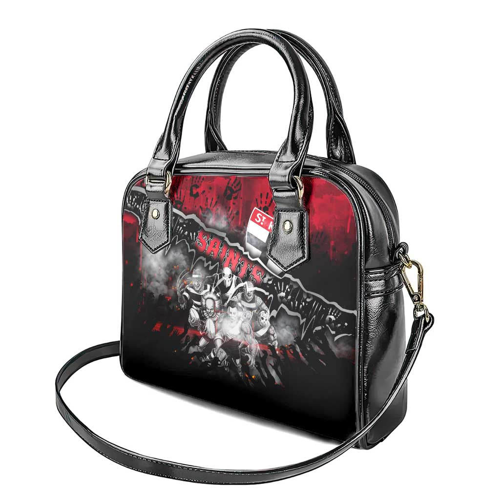 Step Into Horror Domain Saints Football Shoulder Handbag Halloween Horror Movie Characters - Aussie Hoodie