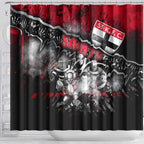 Step Into Horror Domain Saints Football Shower Curtain Halloween Horror Movie Characters - Aussie Hoodie
