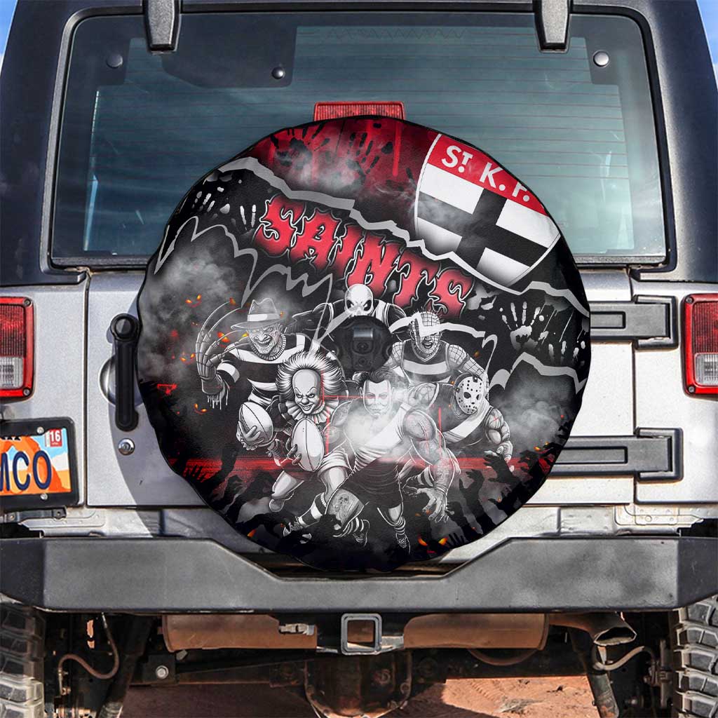 Step Into Horror Domain Saints Football Spare Tire Cover Halloween Horror Movie Characters - Aussie Hoodie