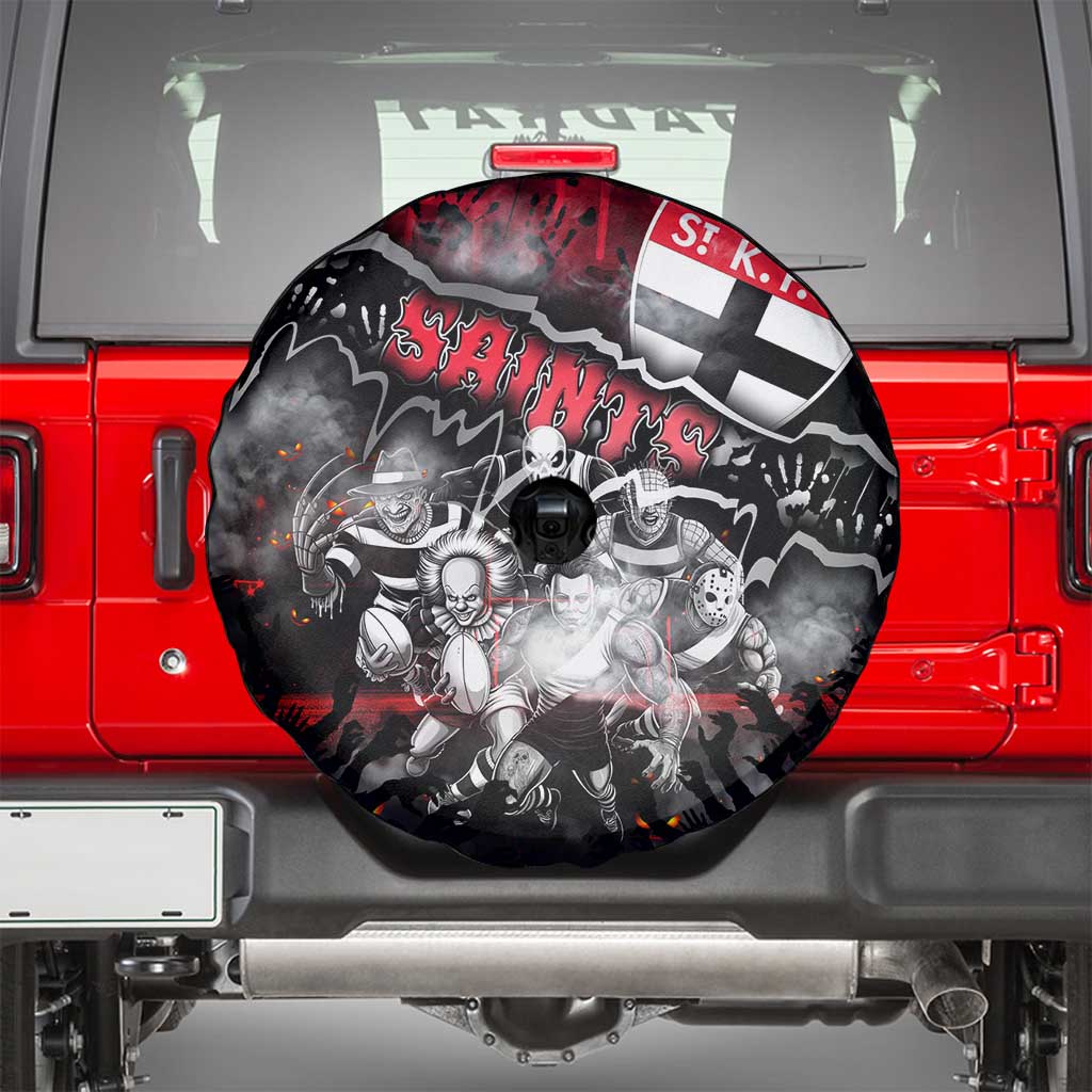 Step Into Horror Domain Saints Football Spare Tire Cover Halloween Horror Movie Characters - Aussie Hoodie