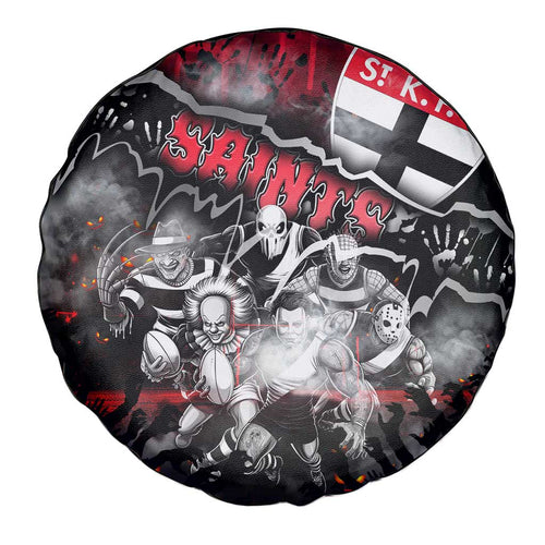 Step Into Horror Domain Saints Football Spare Tire Cover Halloween Horror Movie Characters - Aussie Hoodie