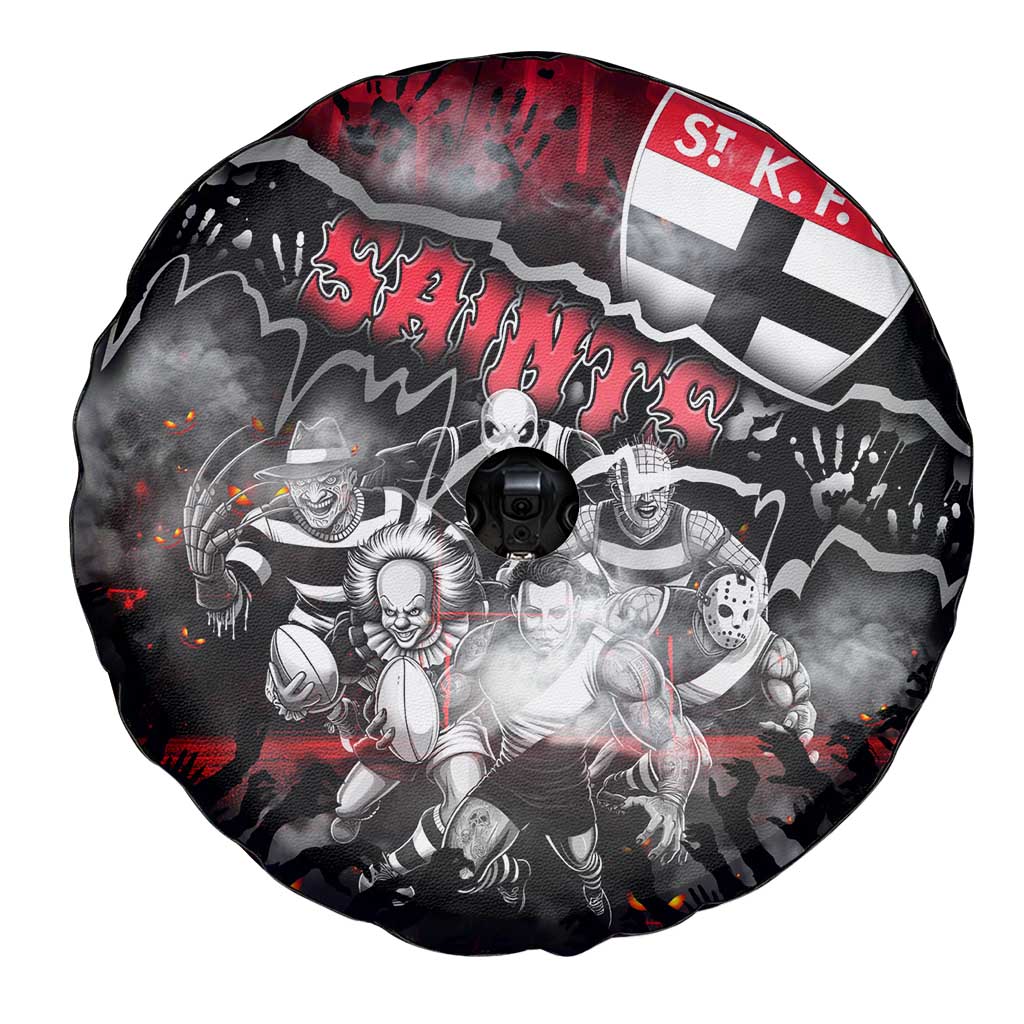 Step Into Horror Domain Saints Football Spare Tire Cover Halloween Horror Movie Characters - Aussie Hoodie