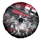 Step Into Horror Domain Saints Football Spare Tire Cover Halloween Horror Movie Characters - Aussie Hoodie