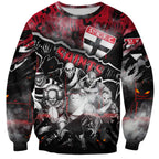 Step Into Horror Domain Saints Football Sweatshirt Halloween Horror Movie Characters - Aussie Hoodie