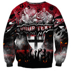 Step Into Horror Domain Saints Football Sweatshirt Halloween Horror Movie Characters - Aussie Hoodie