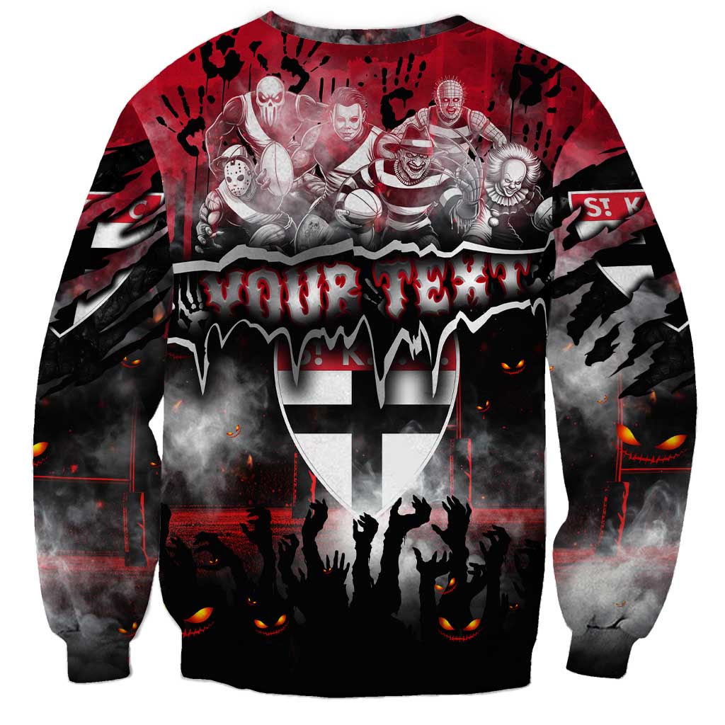 Step Into Horror Domain Saints Football Sweatshirt Halloween Horror Movie Characters - Aussie Hoodie