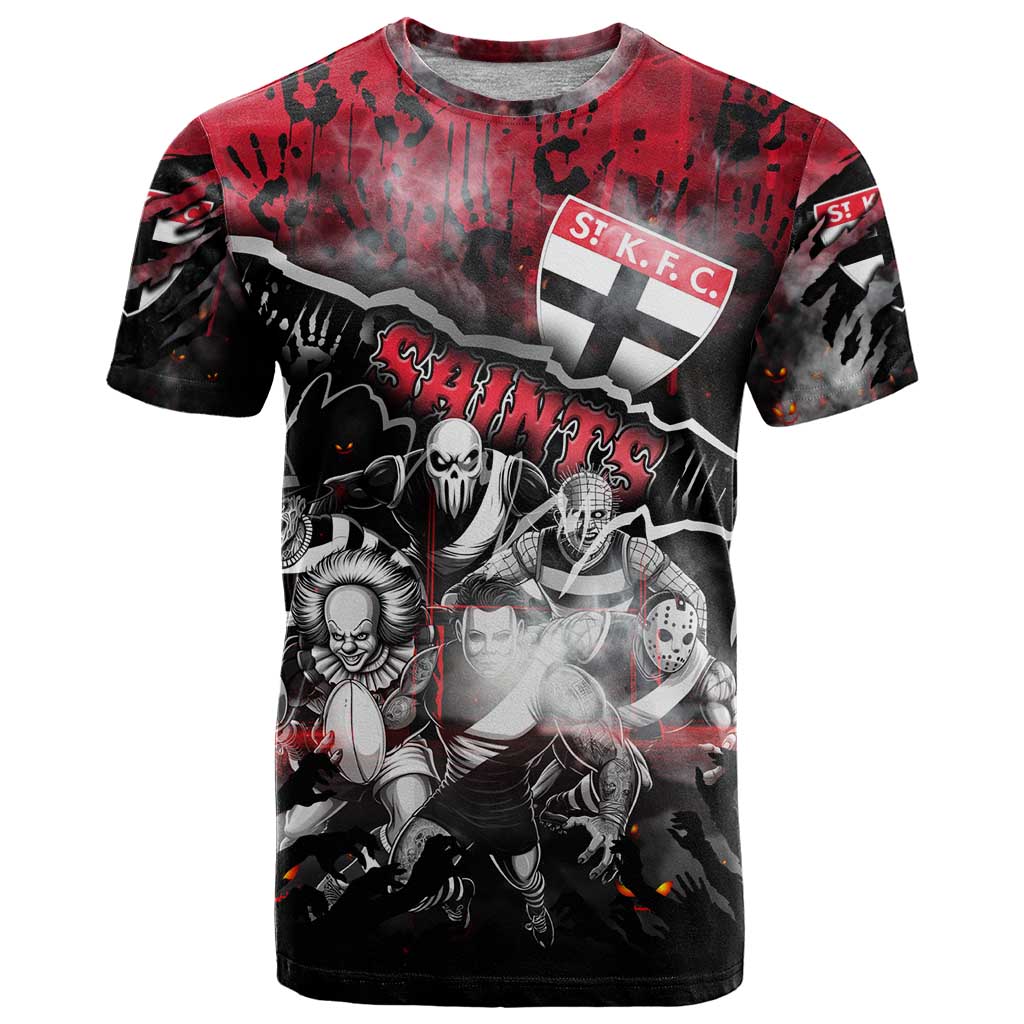 Step Into Horror Domain Saints Football T Shirt Halloween Horror Movie Characters - Aussie Hoodie