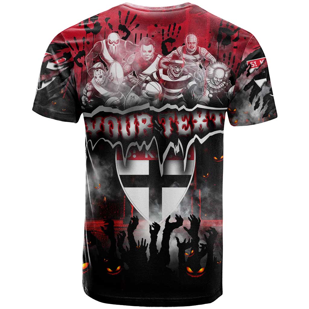 Step Into Horror Domain Saints Football T Shirt Halloween Horror Movie Characters - Aussie Hoodie