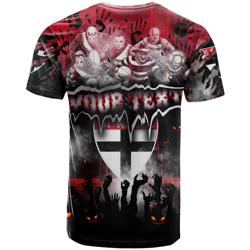 Step Into Horror Domain Saints Football T Shirt Halloween Horror Movie Characters - Aussie Hoodie