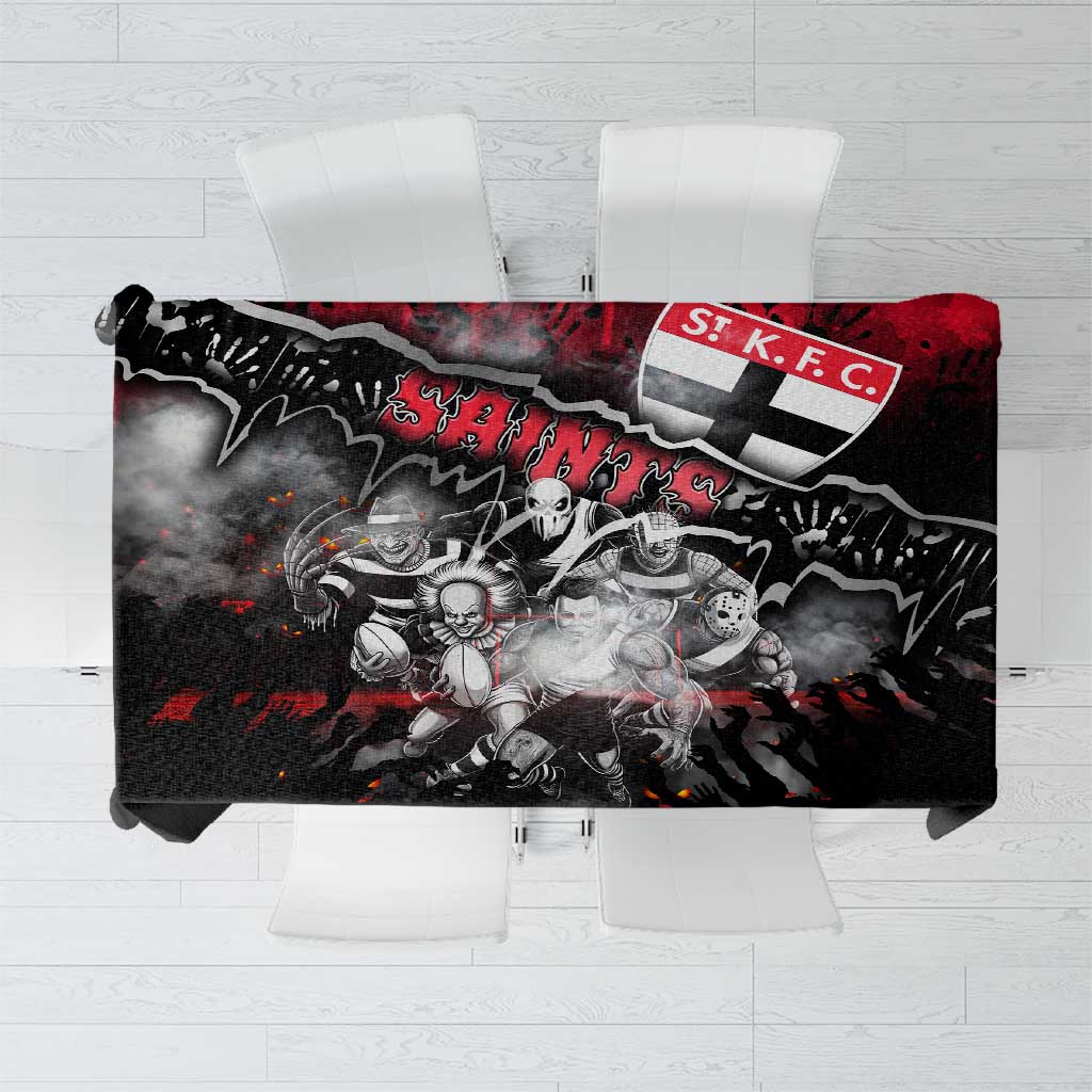 Step Into Horror Domain Saints Football Tablecloth Halloween Horror Movie Characters - Aussie Hoodie