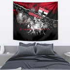 Step Into Horror Domain Saints Football Tapestry Halloween Horror Movie Characters - Aussie Hoodie