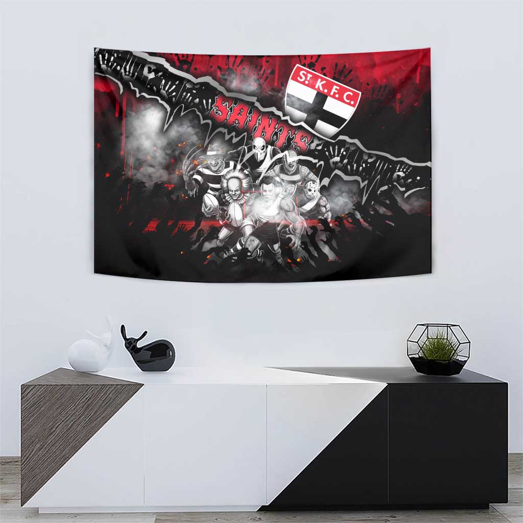 Step Into Horror Domain Saints Football Tapestry Halloween Horror Movie Characters - Aussie Hoodie