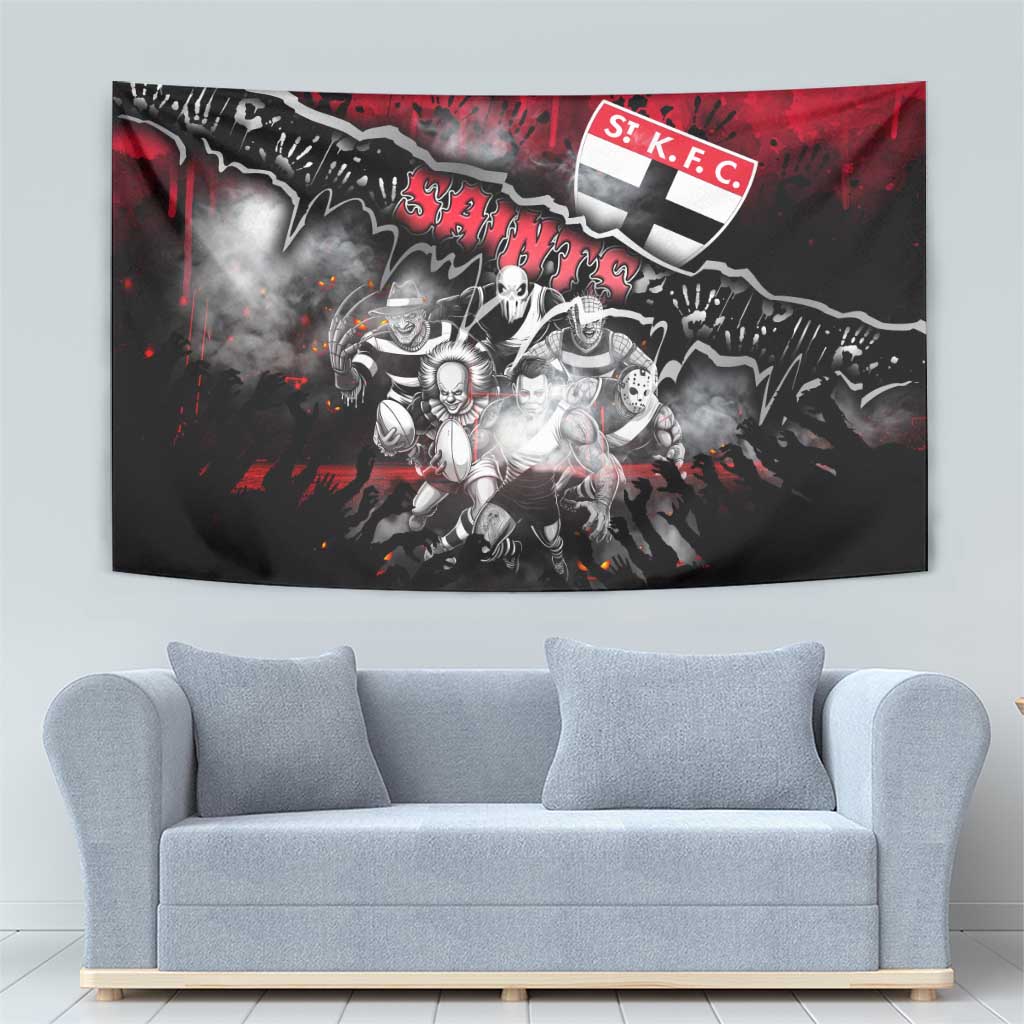 Step Into Horror Domain Saints Football Tapestry Halloween Horror Movie Characters - Aussie Hoodie