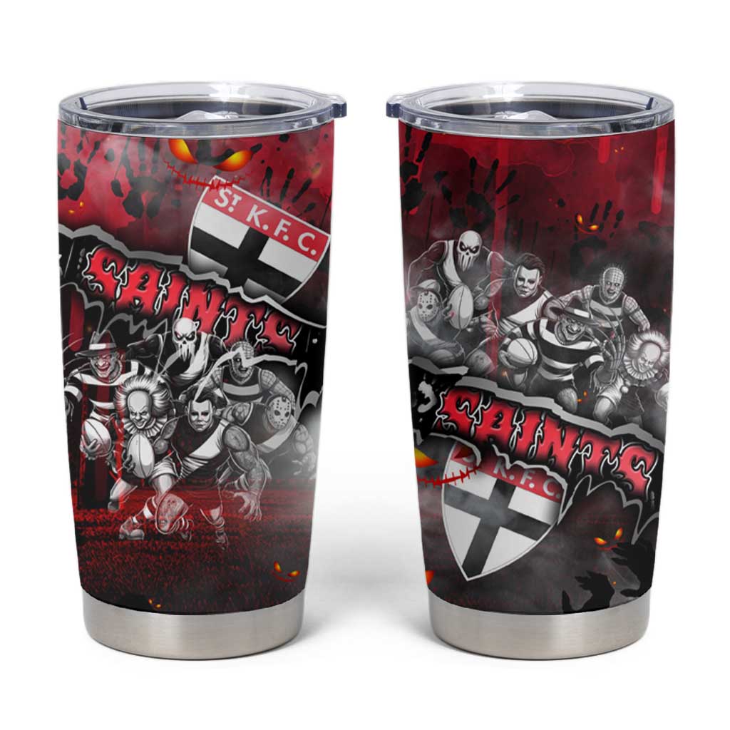Step Into Horror Domain Saints Football Tumbler Cup Halloween Horror Movie Characters - Aussie Hoodie