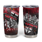 Step Into Horror Domain Saints Football Tumbler Cup Halloween Horror Movie Characters - Aussie Hoodie