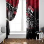 Step Into Horror Domain Saints Football Window Curtain Halloween Horror Movie Characters - Aussie Hoodie