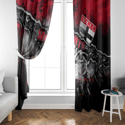 Step Into Horror Domain Saints Football Window Curtain Halloween Horror Movie Characters - Aussie Hoodie