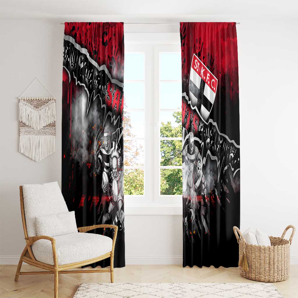 Step Into Horror Domain Saints Football Window Curtain Halloween Horror Movie Characters - Aussie Hoodie