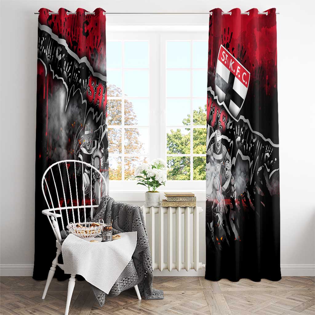 Step Into Horror Domain Saints Football Window Curtain Halloween Horror Movie Characters - Aussie Hoodie