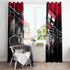 Step Into Horror Domain Saints Football Window Curtain Halloween Horror Movie Characters - Aussie Hoodie