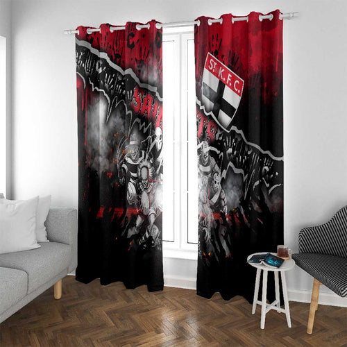 Step Into Horror Domain Saints Football Window Curtain Halloween Horror Movie Characters - Aussie Hoodie