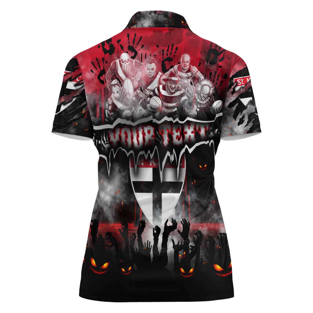 Step Into Horror Domain Saints Football Women Polo Shirt Halloween Horror Movie Characters - Aussie Hoodie
