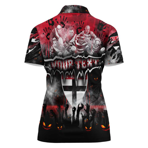 Step Into Horror Domain Saints Football Women Polo Shirt Halloween Horror Movie Characters - Aussie Hoodie
