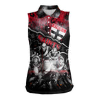 Step Into Horror Domain Saints Football Women Sleeveless Polo Shirt Halloween Horror Movie Characters - Aussie Hoodie