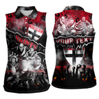 Step Into Horror Domain Saints Football Women Sleeveless Polo Shirt Halloween Horror Movie Characters - Aussie Hoodie