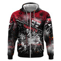 Step Into Horror Domain Saints Football Zip Hoodie Halloween Horror Movie Characters - Aussie Hoodie