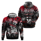 Step Into Horror Domain Saints Football Zip Hoodie Halloween Horror Movie Characters - Aussie Hoodie