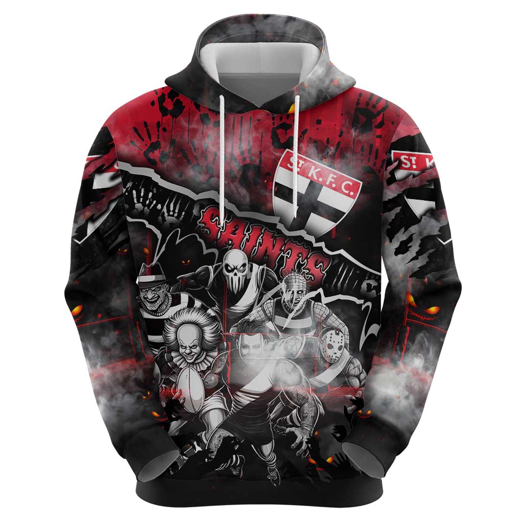 Step Into Horror Domain Saints Football Zip Hoodie Halloween Horror Movie Characters - Aussie Hoodie