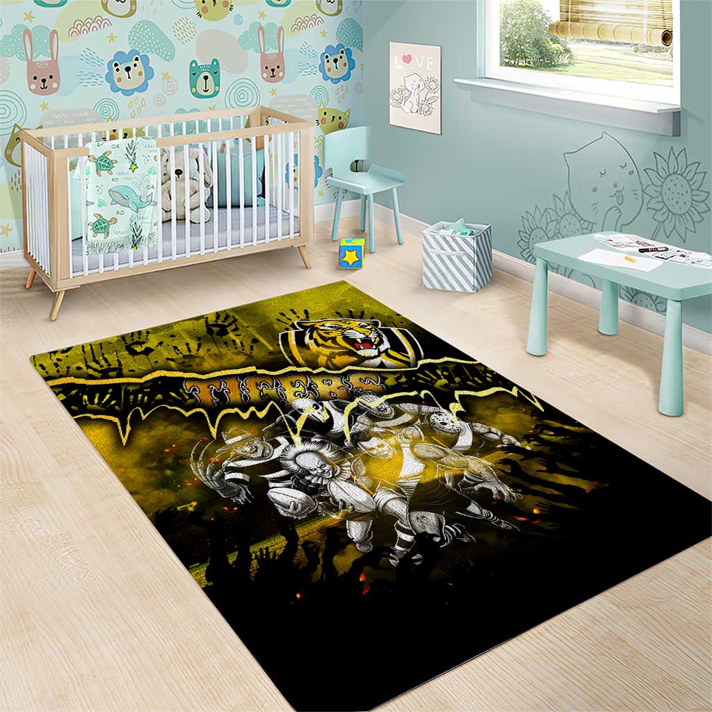 Step Into Horror Domain Tiger Football Area Rug Halloween Horror Movie Characters - Aussie Hoodie
